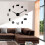 (Silver, 37 inch) Firefighter Love DIY Giant Wall Clock 4