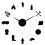 (Silver, 37 inch) Firefighter Love DIY Giant Wall Clock 7
