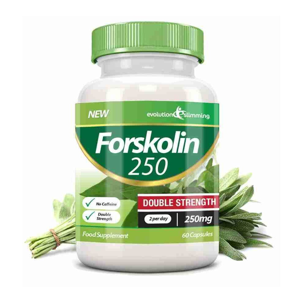 Forskolin 250 Double Strength 250mg 60 Weight Loss Capsules - 60 Capsules - Fat Burner and Metabolism Booster - Evolution Slimming