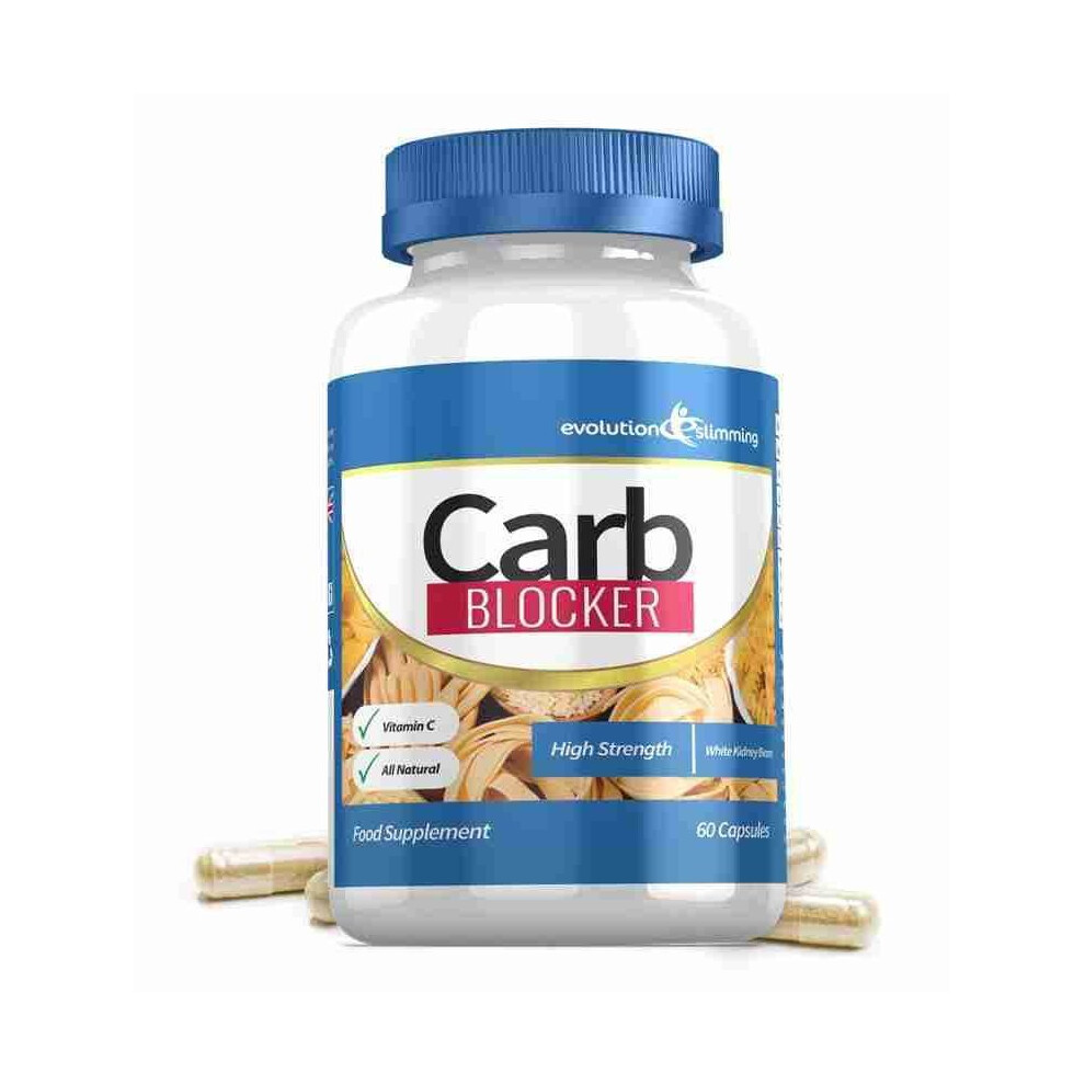 Carb Blocker with White Kidney Bean and Vitamin C - 60 Capsules - Carb Blocker - Evolution Slimming