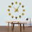 (silver, 37 inch) Different Skull Heads DIY Horror Wall Art Giant Wall Clock 5