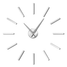 (silver, 47 inch) 3D Big Acrylic Mirror Effect Wall Clock