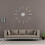 (silver, 47 inch) 3D Big Acrylic Mirror Effect Wall Clock 5