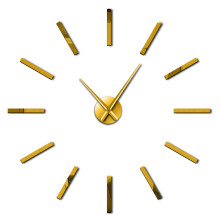(gold, 37 inch) 3D Big Acrylic Mirror Effect Wall Clock