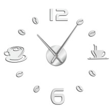 (silver, 47 inch) Cafe DIY Large Frameless Giant Wall Clock