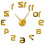 (gold, 47 inch) DIY  Modern Design Reverse Numbers  Hands Clockwise Moving  Wall Clock 1