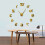 (silver, 47 inch) DIY  Modern Design Reverse Numbers  Hands Clockwise Moving  Wall Clock 6