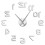 (silver, 47 inch) DIY  Modern Design Reverse Numbers  Hands Clockwise Moving  Wall Clock 1