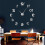 (gold, 47 inch) DIY  Modern Design Reverse Numbers  Hands Clockwise Moving  Wall Clock 4