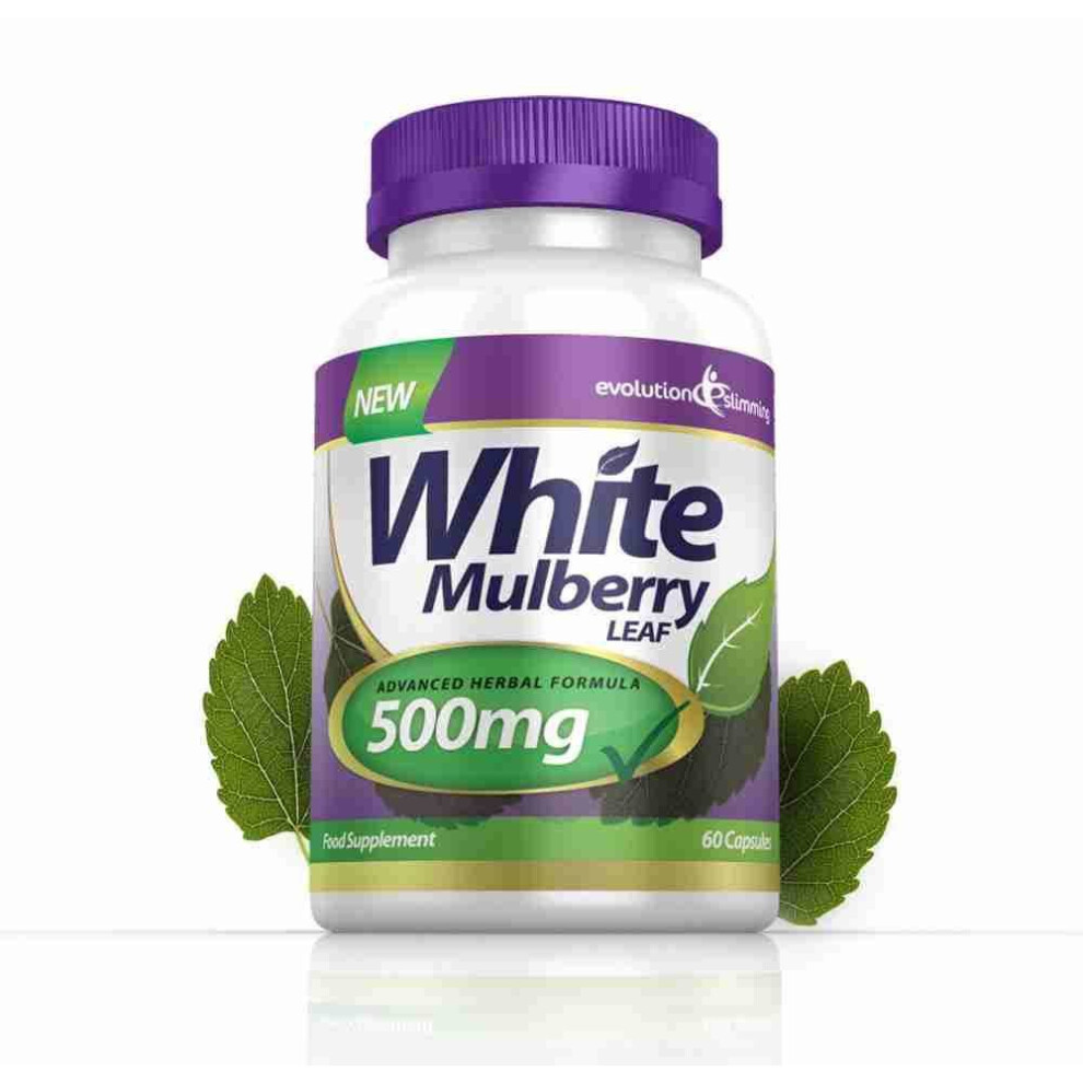 White Mulberry Leaf Extract 500mg - 60 Capsules - Sugar Controller - Evolution Slimming