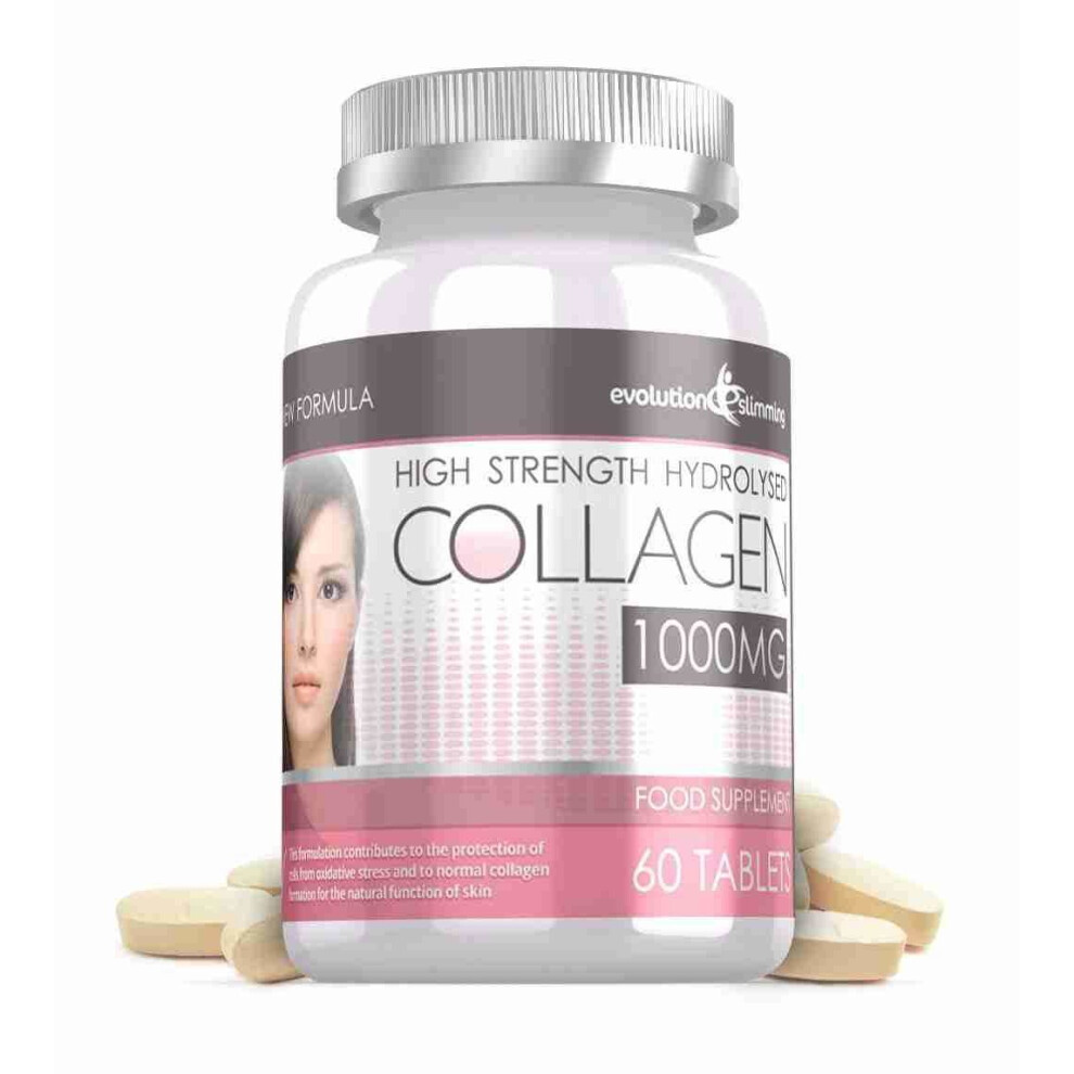 Evolution Slimming Hydrolysed High Strength Collagen Food Supplement - 1000mg x 60 Tablets