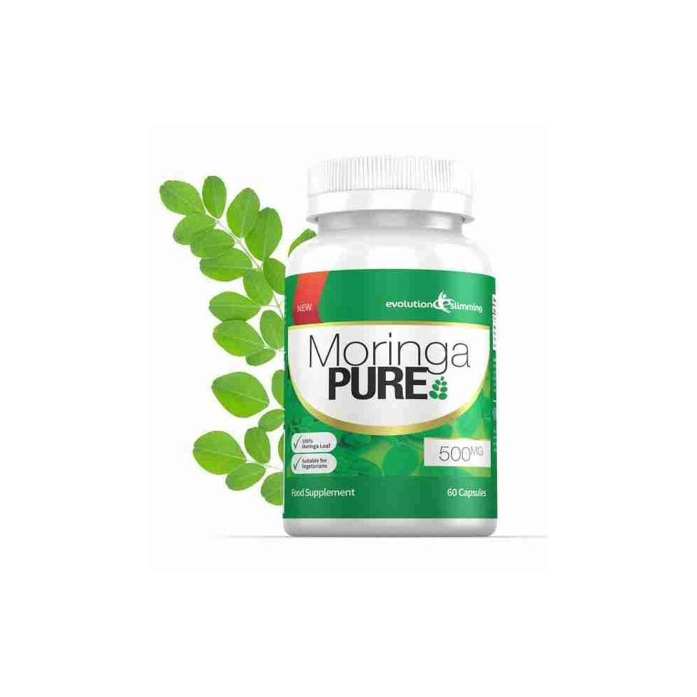 Moringa Pure Capsules 500mg - 60 Capsules - Antioxidant - Evolution Slimming