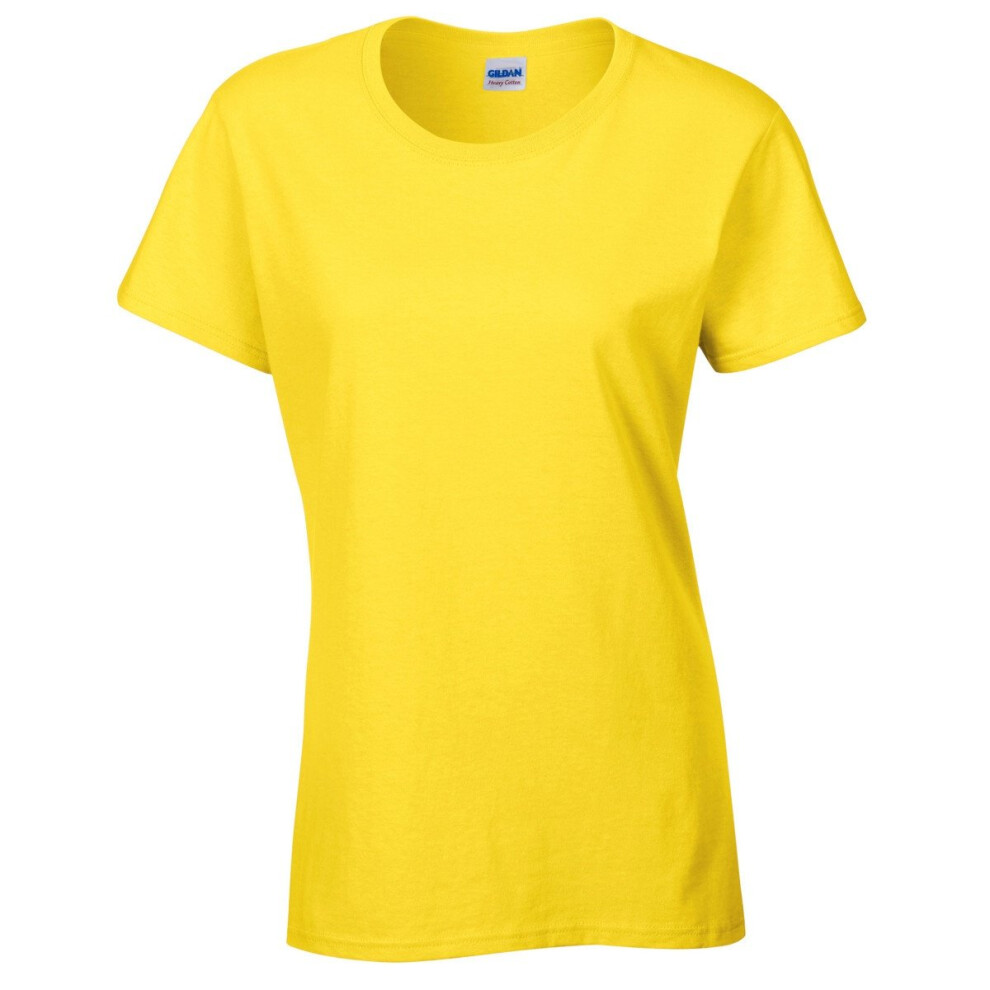 Gildan (Xl, Daisy) Ladies/Womens Heavy Cotton Missy Fit Short Sleeve T-Shirt Multicoloured