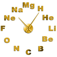 (gold, 37 inch) Periodic Table of Elements DIY Giant Wall Clock