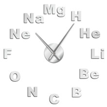 (silver, 37 inch) Periodic Table of Elements DIY Giant Wall Clock