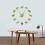 (gold, 37 inch) Wildlife Moose DIY Giant Wall Clock 5