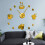 (silver, 37 inch) Coffee Bar Decorative 3D Wall Clock 3
