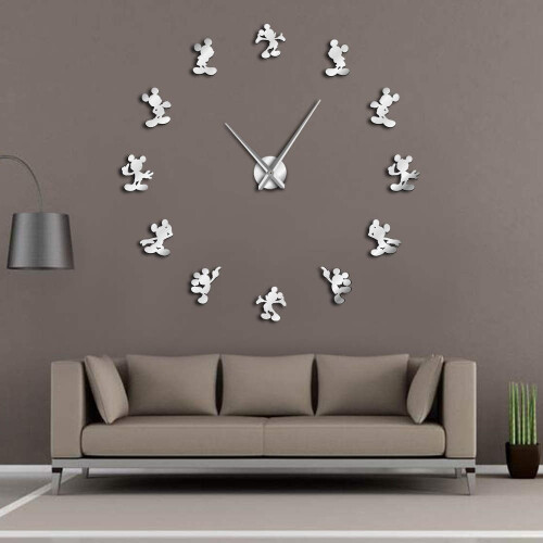 (gold, 47 inch) Cartoon Mouse DIY Giant Wall Clock 1