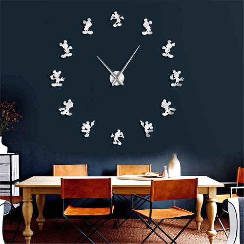 (gold, 47 inch) Cartoon Mouse DIY Giant Wall Clock 2