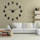 (gold, 47 inch) Cartoon Mouse DIY Giant Wall Clock 5