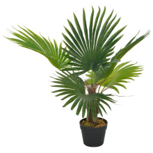 vidaXL 70 cm Artificial Palm with Pot - Realistic Green Faux Plant, 5 Leaves, 280192