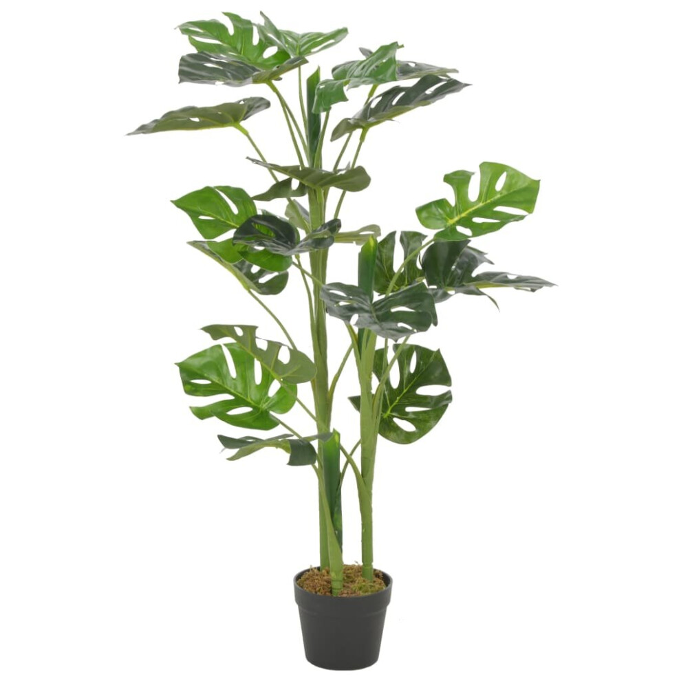 Vidaxl Artificial Plant Monstera With Pot 100Cm Realistic Fake Ery Green