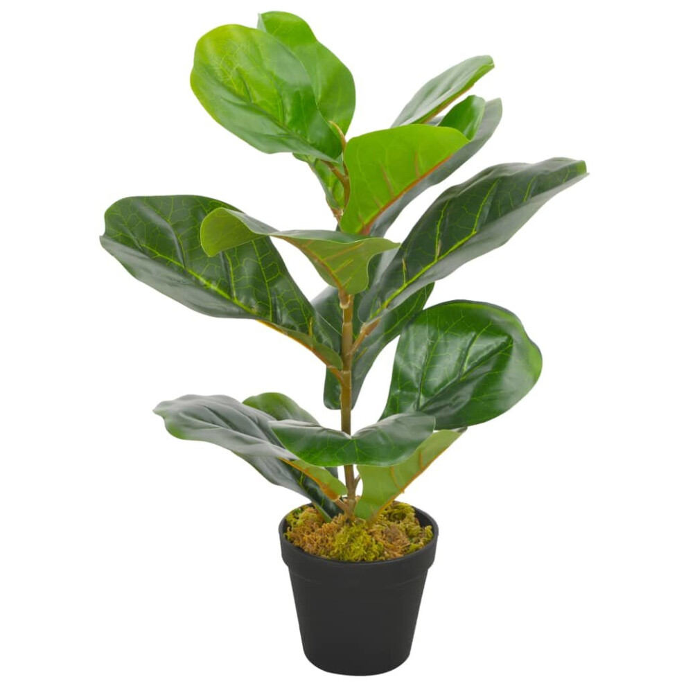 Vidaxl Artificial Plant Fiddle Leaves With Pot 45Cm Realistic Ery Green