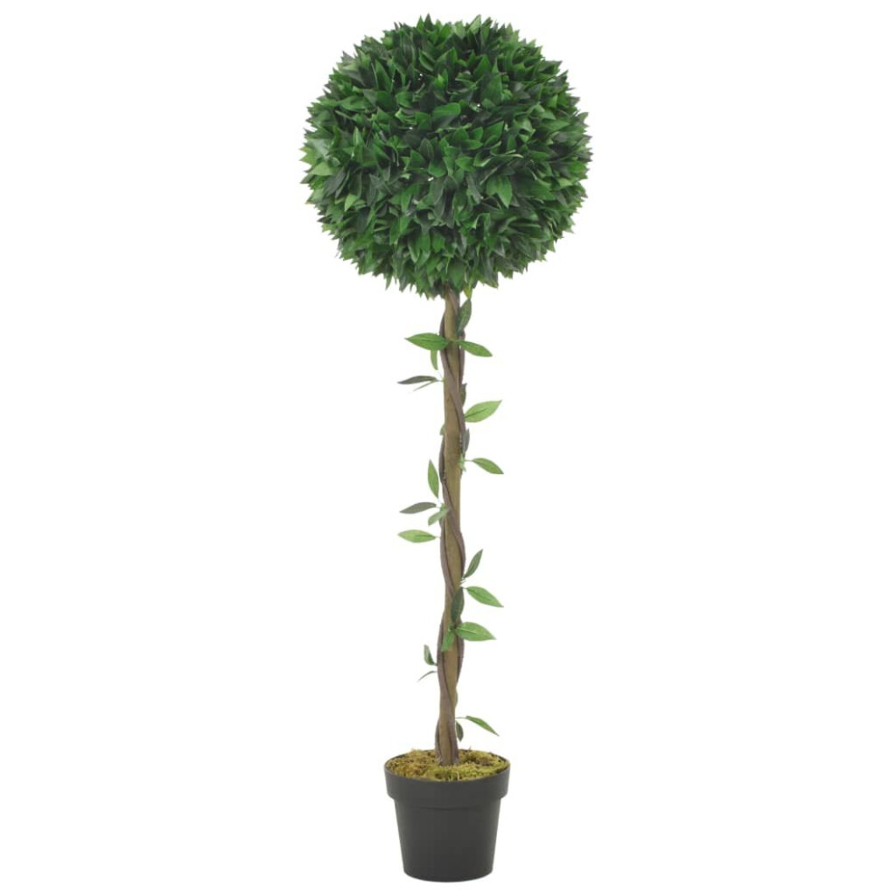 vidaXL Artificial Plant Bay Tree with Pot Green 130cm Realistic Fake Greenery