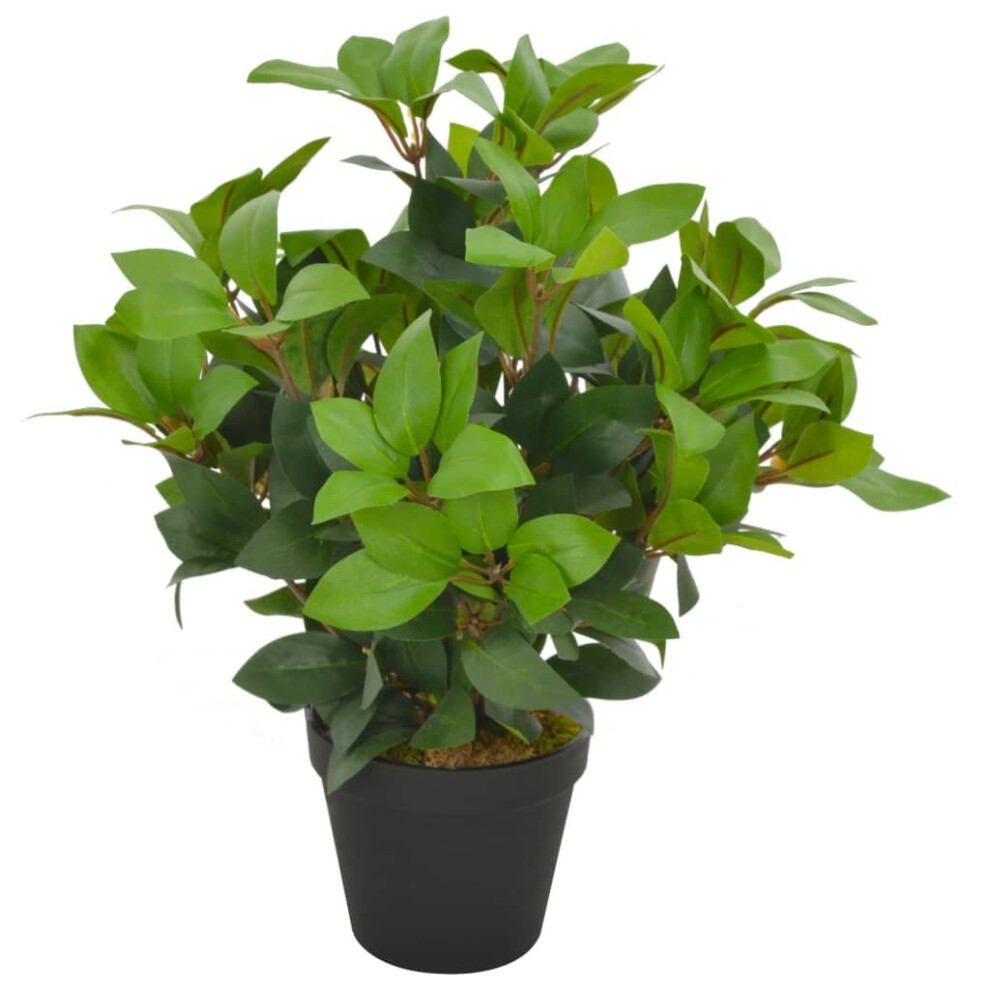 Vidaxl Artificial Plant Laurel Tree With Pot 40Cm Realistic Ery Green