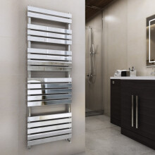 Juva 1800 x 600mm Chrome Flat Panel Heated Towel Rail