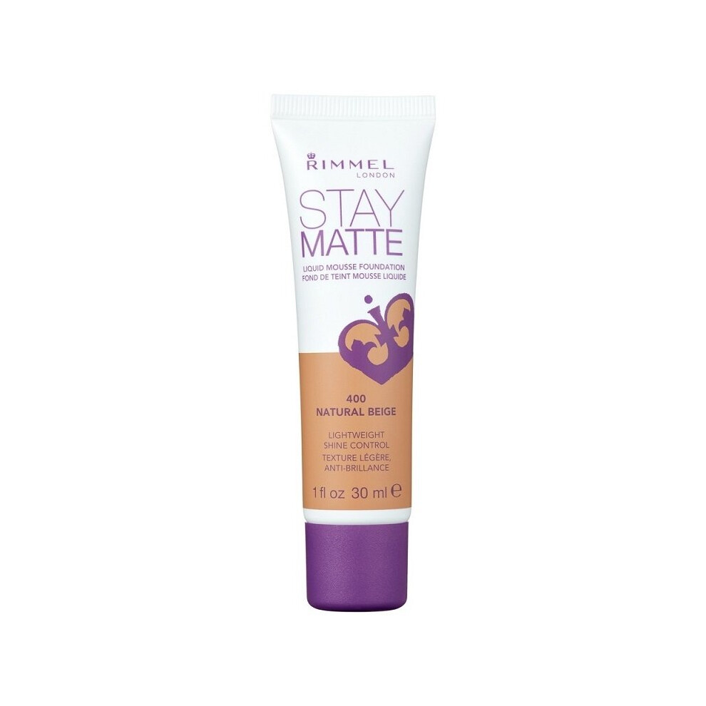 Rimmel Stay Matte Liquid Mousse Foundation - 400 Natural Beige - 30ml