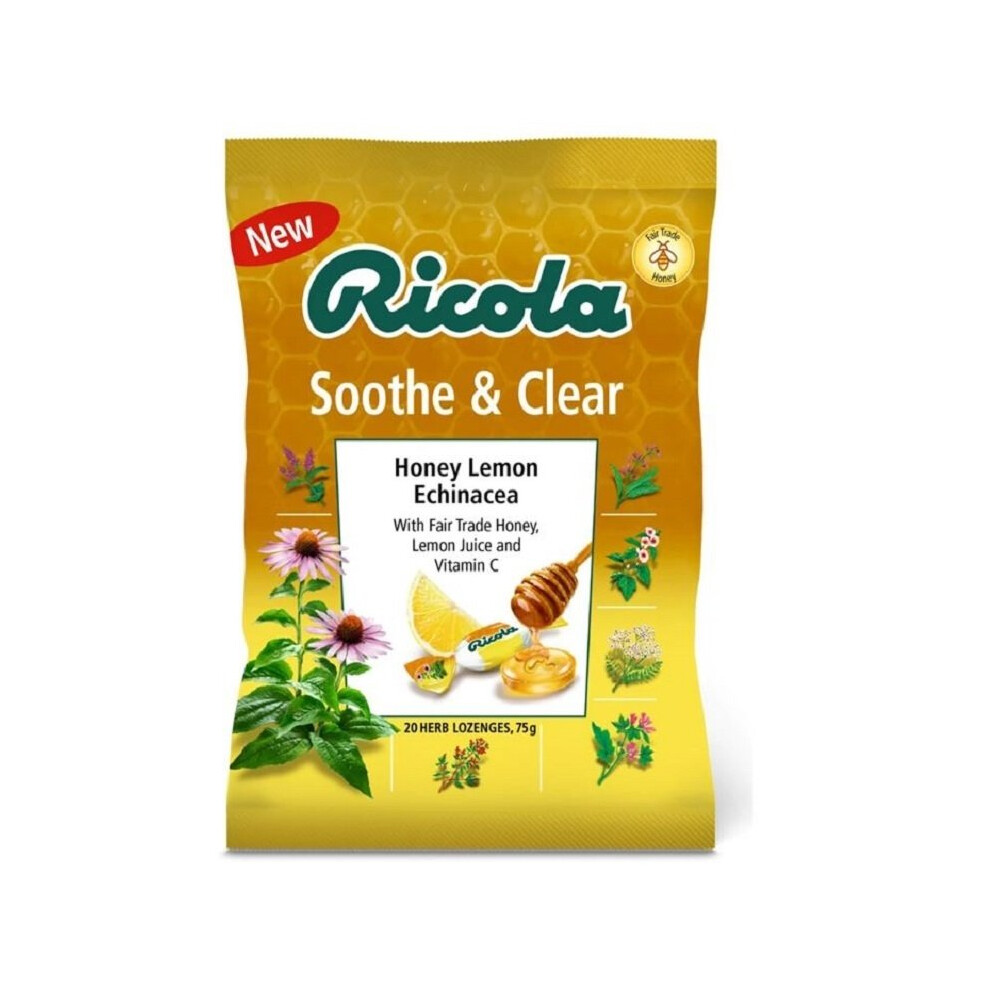 (1 PACK) Ricola Honey & Lemon Cough Drops Sweets 75g Bag - Image 8