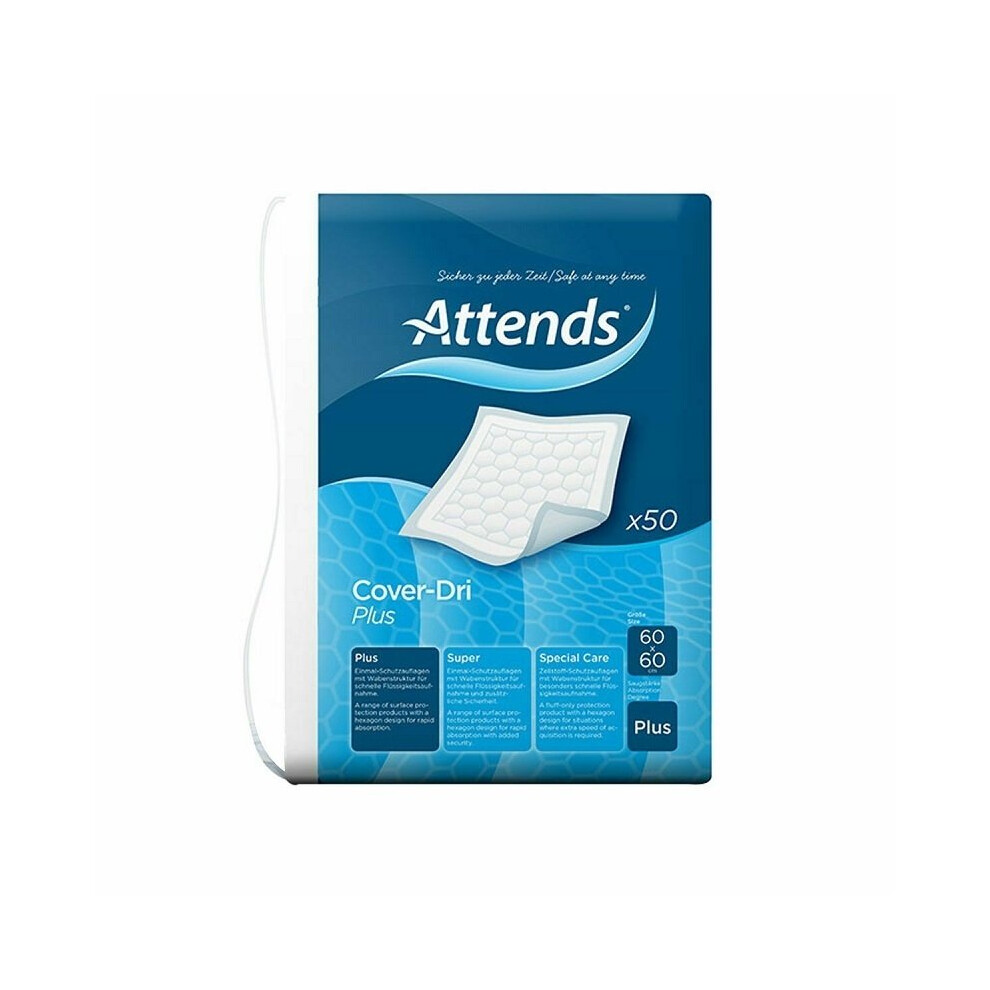 Attends Light Cover-Dri Plus 60 X 60Cm - 50 Pads