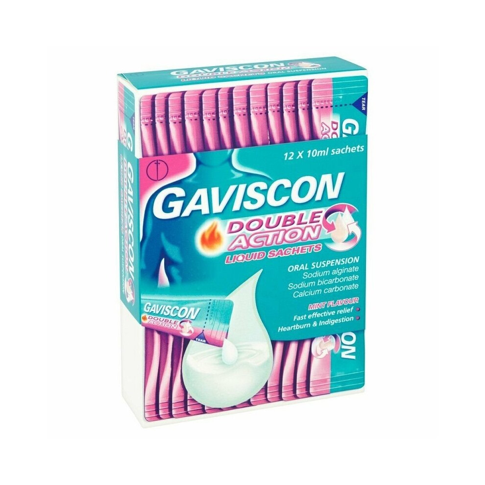 Gaviscon Double Action Liquid - 12x10ml Sachets