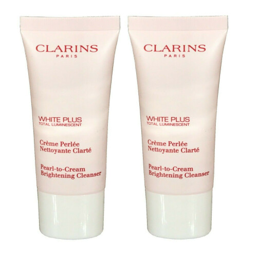 Clarins 2 x clarins white plus pearl to cream 30ml trial size