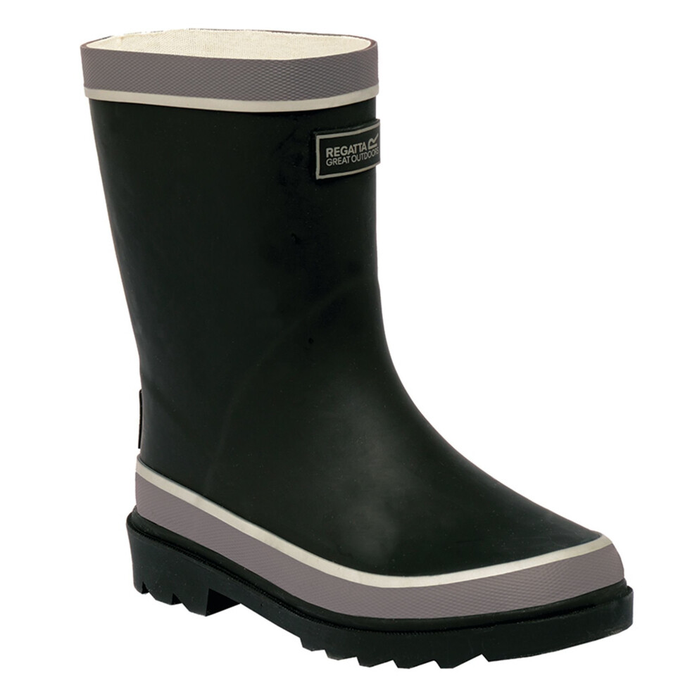 (UK 3, Black) Regatta Great Outdoors Childrens/Kids Foxfire Wellington Boots