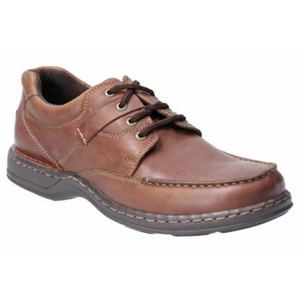 (9 UK, Brown) Hush Puppies Randall II Mens Leather Lace Up Shoe