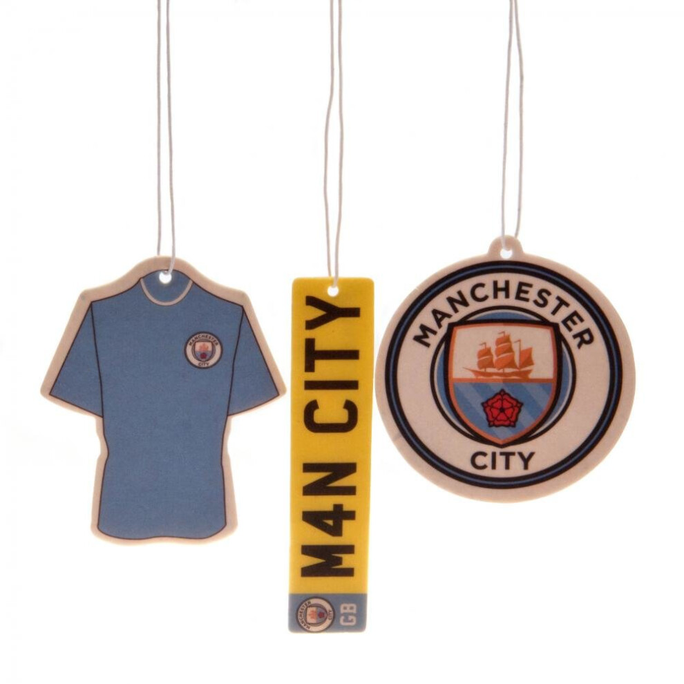 Manchester City Fc Air Fresheners (Pack Of 3) 5015860129728