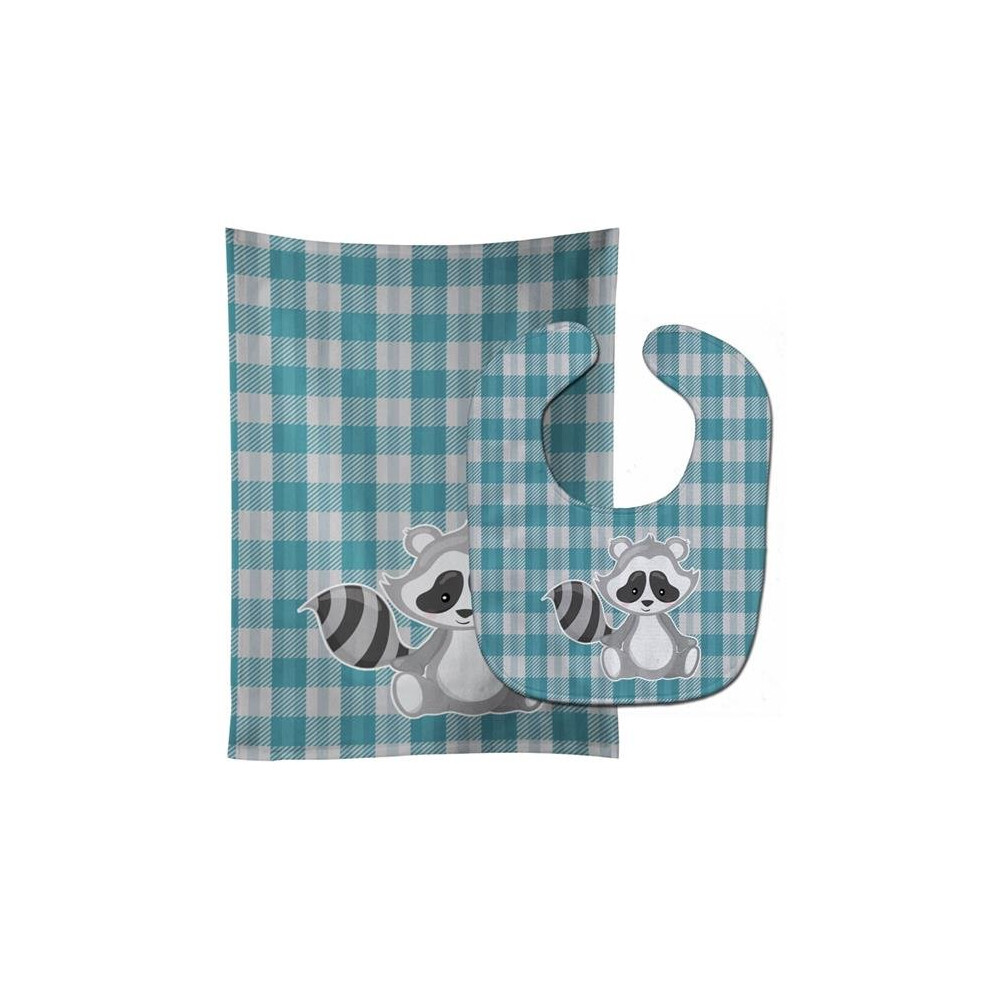 Bb9165stbu Raccoon Baby Bib & Burp Cloth Carolines Treasures