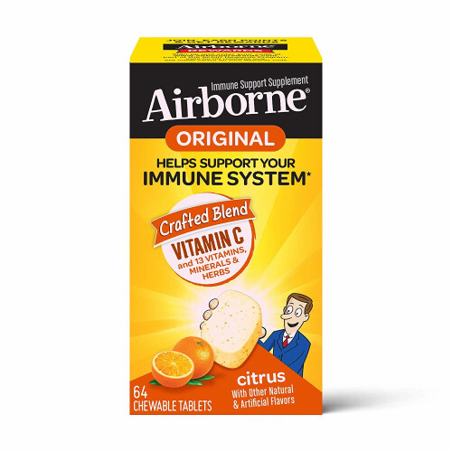 AirBorne, Vitamine C, Citrus, 64 Chewingtabletten
