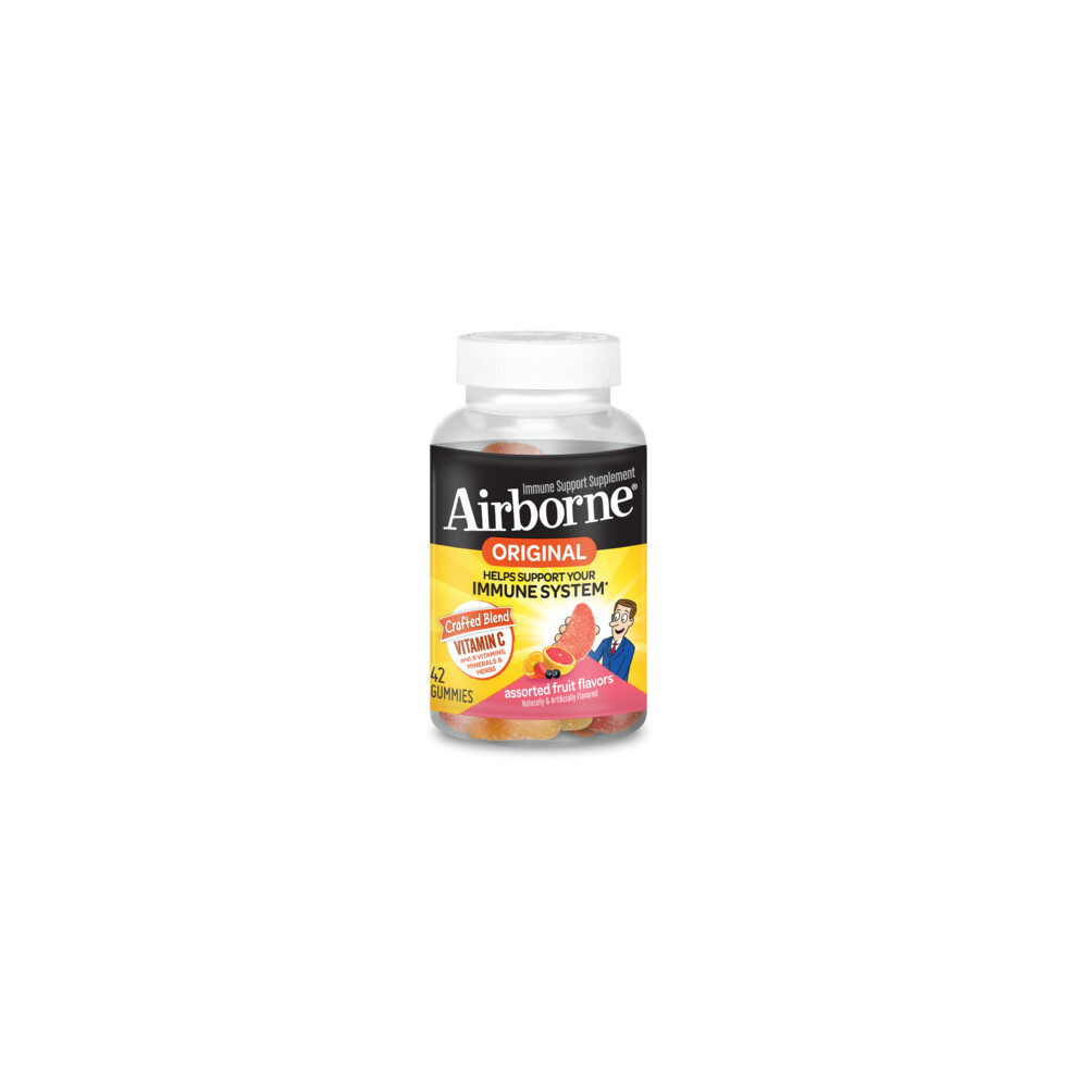 Airborne Immune Support Gummy - Assorted Fruit Flavor - 42 Gummies - Vitamin C