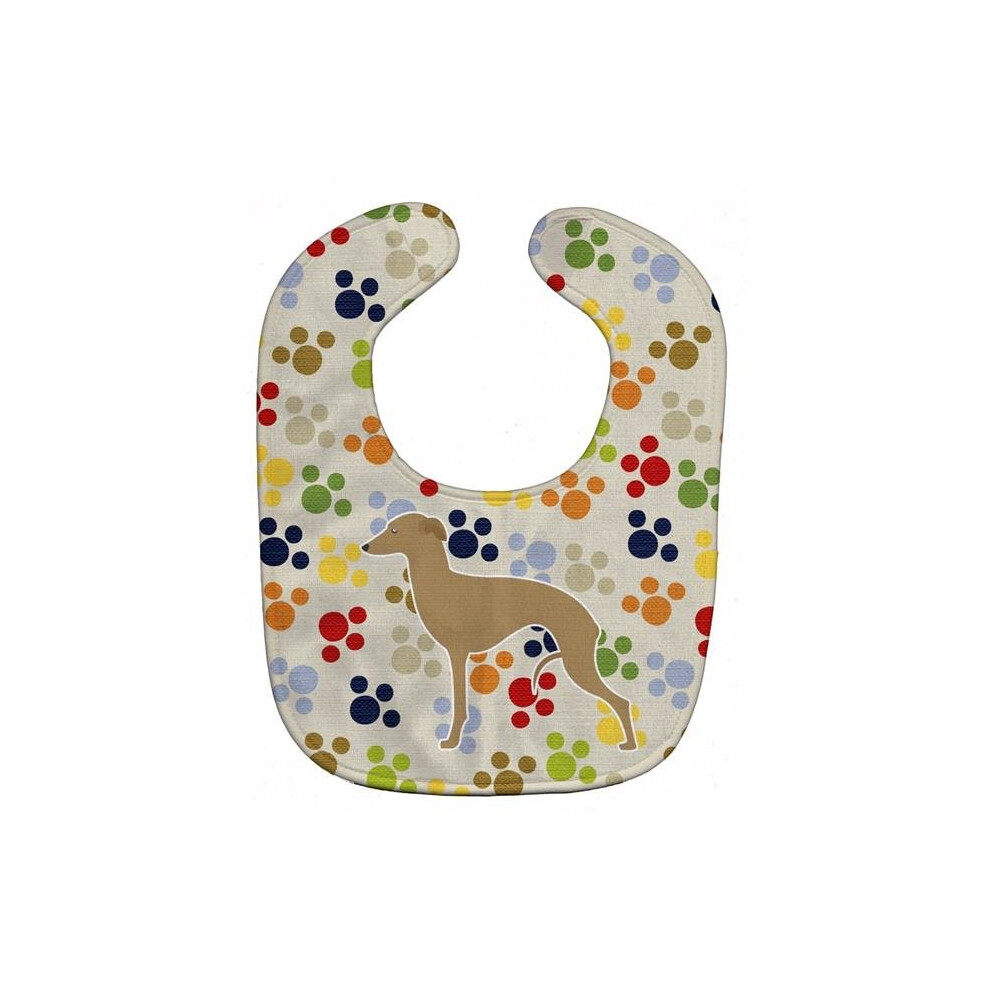Bb6319bib Italian Greyhound Pawprints Baby Bib Carolines Treasures