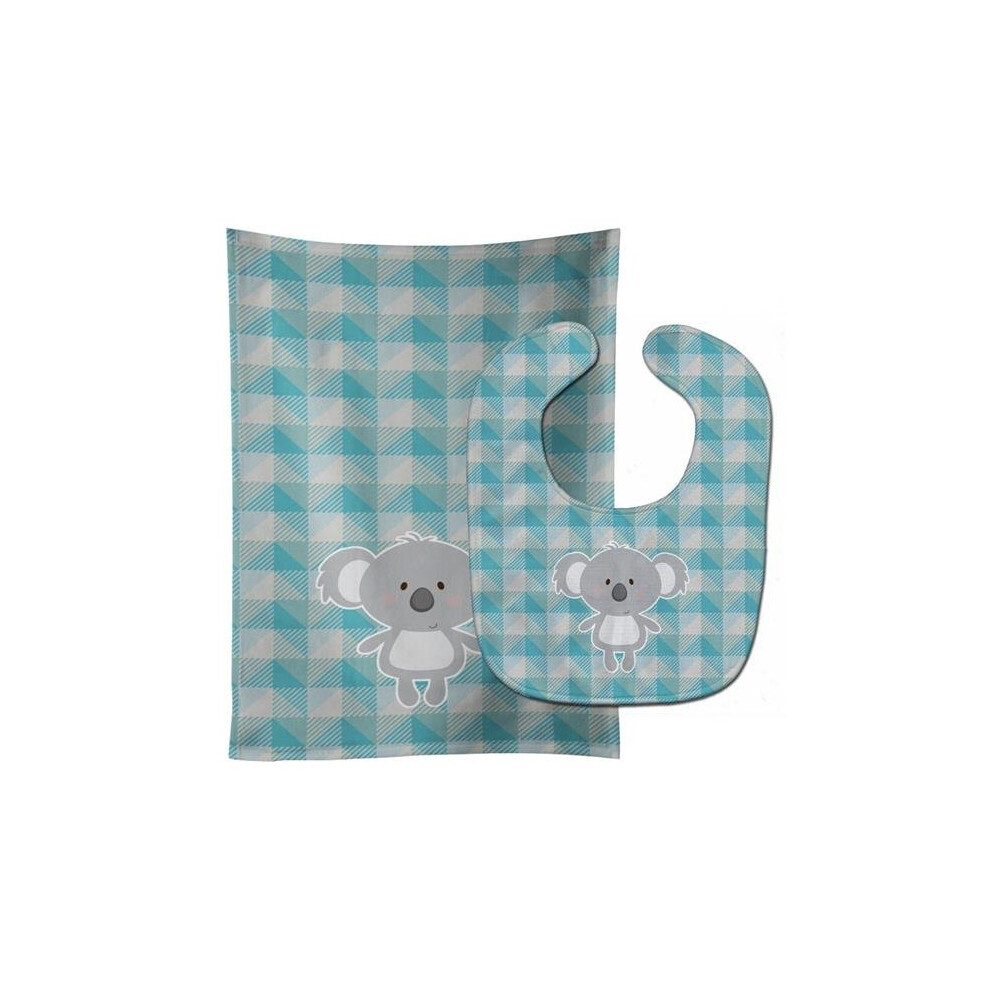 Bb7034stbu Koala Bear Baby Bib & Burp Cloth Carolines Treasures
