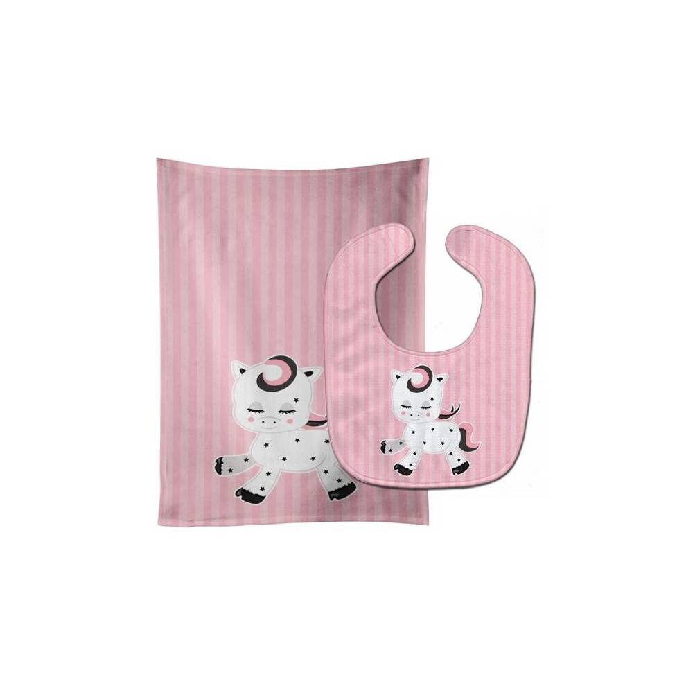 Bb8722stbu Horse Doll Baby Bib & Burp Cloth Carolines Treasures