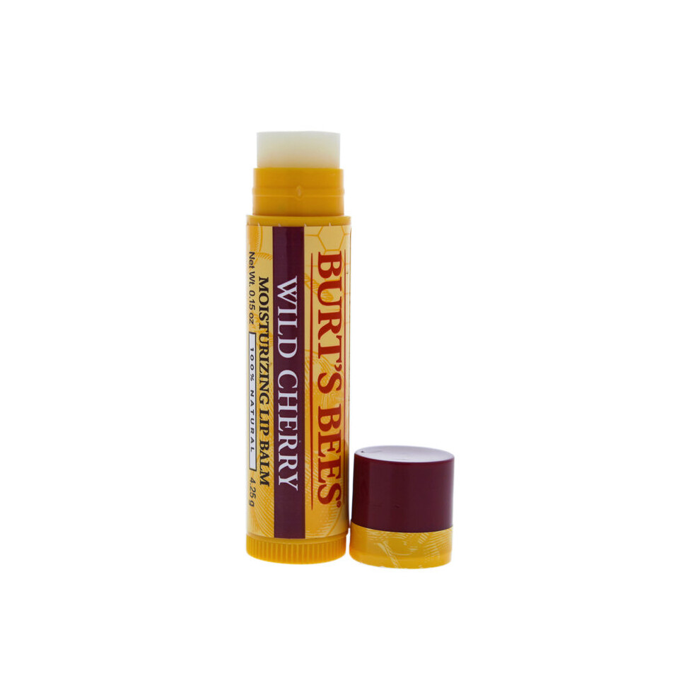 Burts Bees Wild Cherry Moisturizing Lip Balm for Unisex 0.15 oz Lip Balm