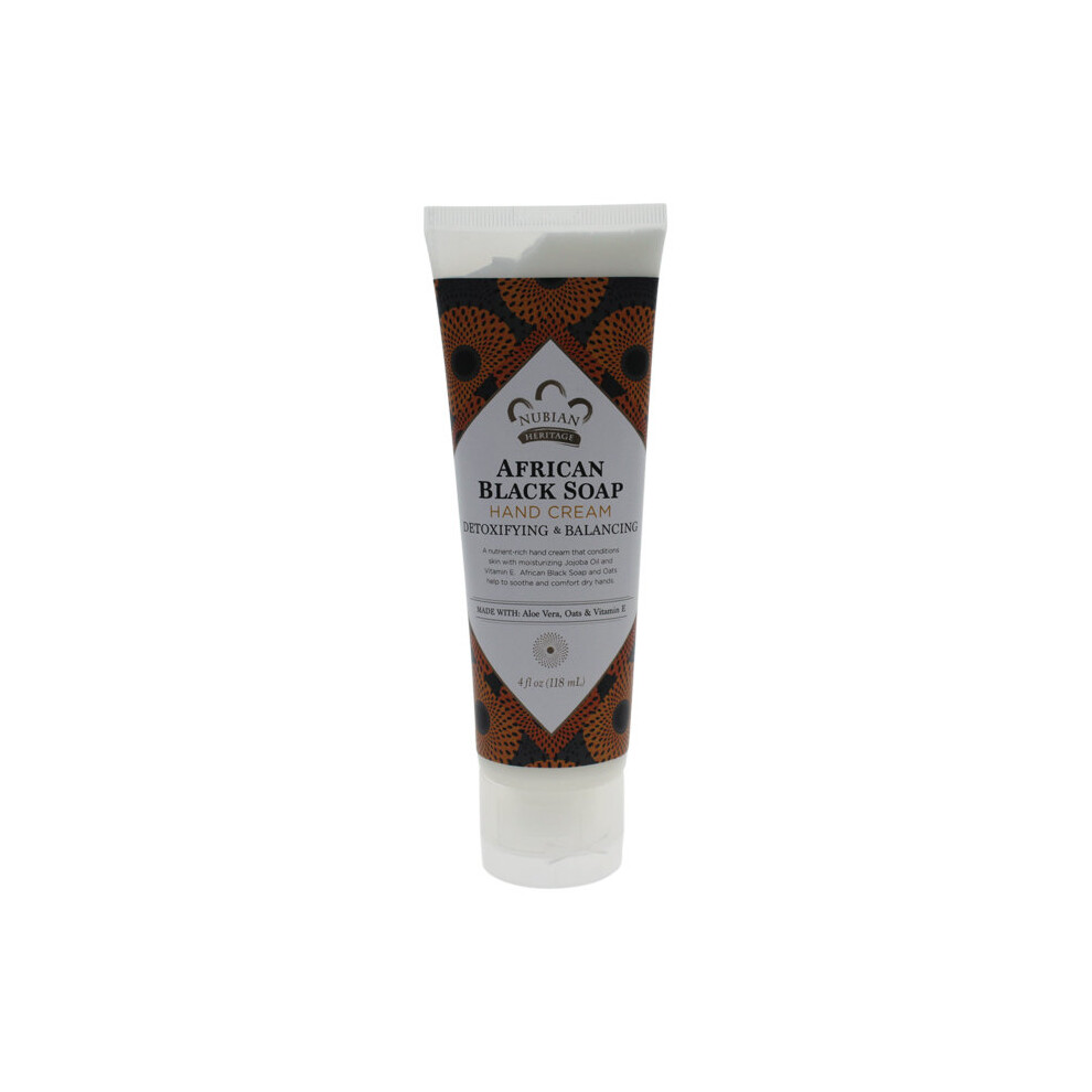 Nubian Heritage Black/Cream African Soap Hand Detoxifying & Balancing For Unisex 4 Oz