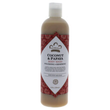 Nubian Heritage detergente detergente per il corpo al cocco e papaya per la pelle secca e opaca, smalto + detergente idratante per il corpo rinno