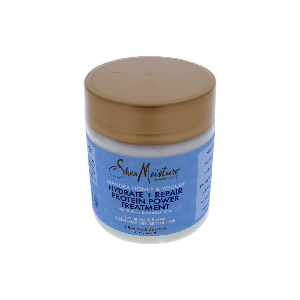 Shea Moisture Manuka Honey and Yogurt Hydrate Plus Repair Protein Power Treatment for Unisex 8 oz Treatment