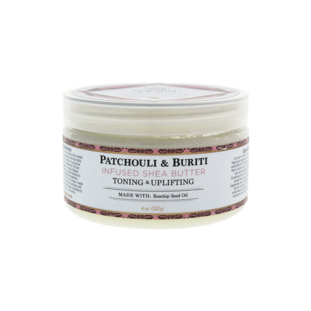 Nubian Heritage Patchouli And Buriti Infused Shea Butter For Unisex 4 Oz Moisturizer