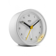 Relógio de parede e mesa - Braun - BC12W-67048 - Quartzo - Branco - Triangular